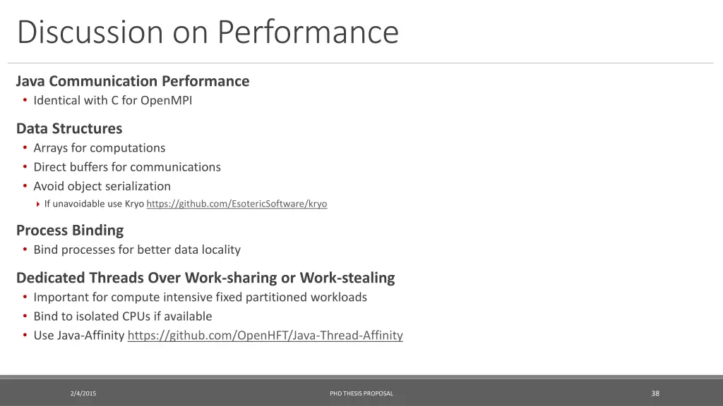 discussion on performance