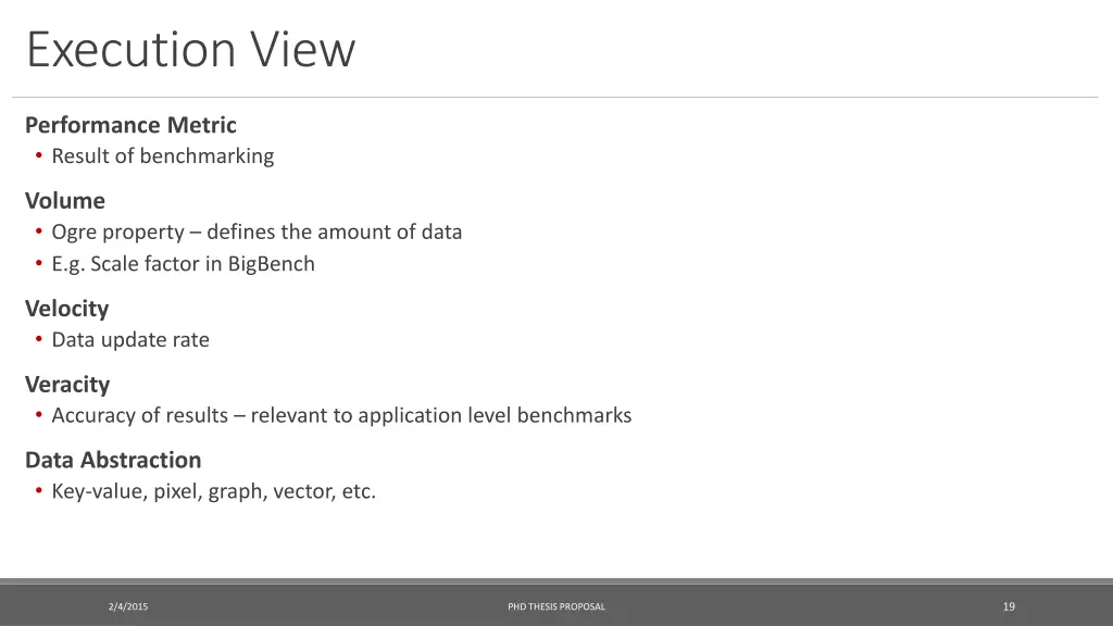 execution view