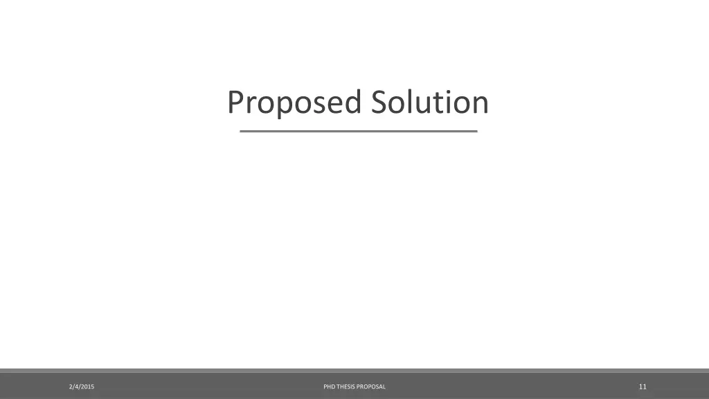 proposed solution