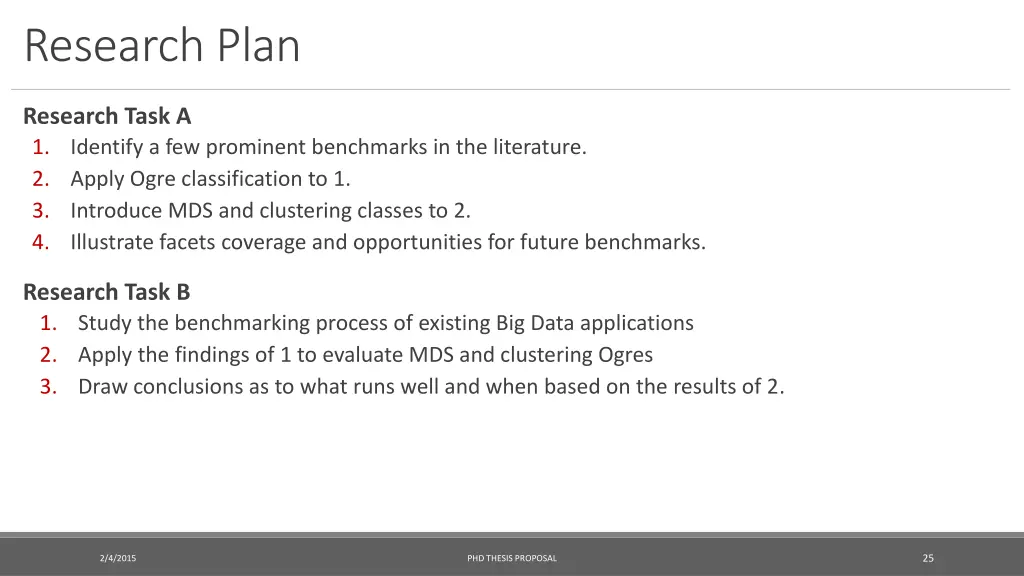 research plan