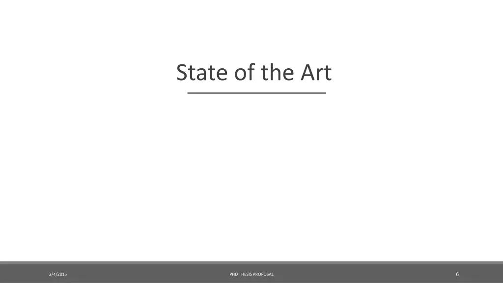 state of the art
