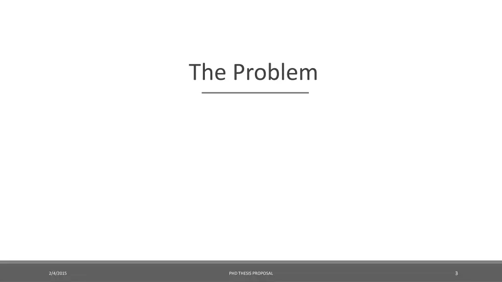 the problem
