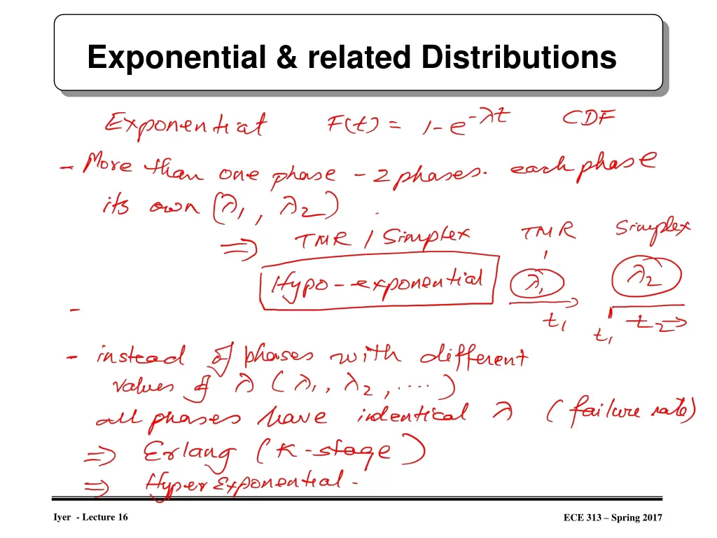 exponential related distributions