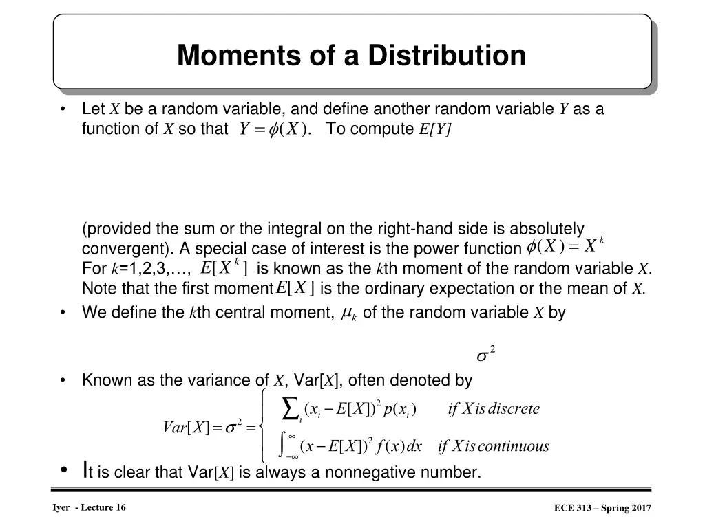moments of a distribution