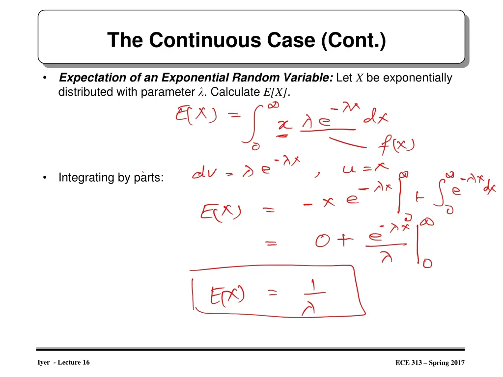 the continuous case cont
