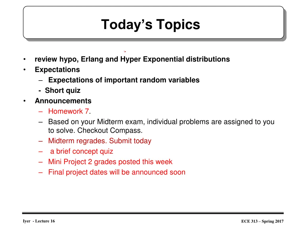 today s topics