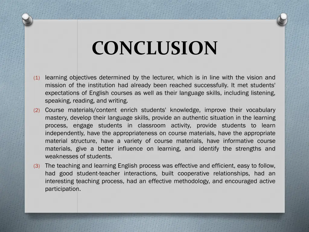 conclusion