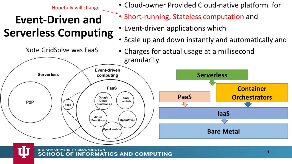 cloud owner provided cloud native platform
