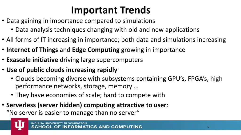 important trends