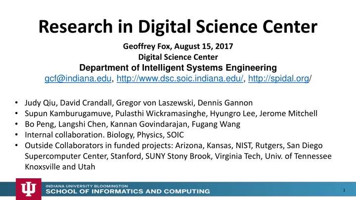research in digital science center