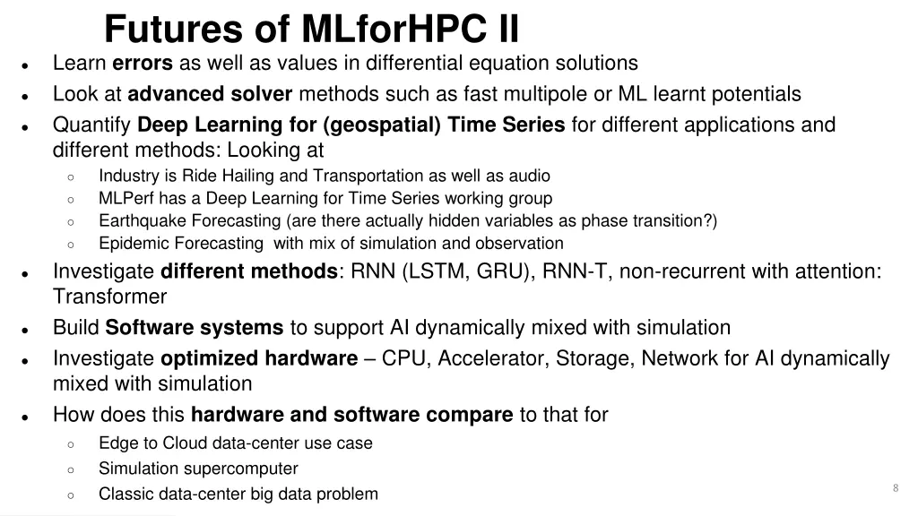 futures of mlforhpc ii