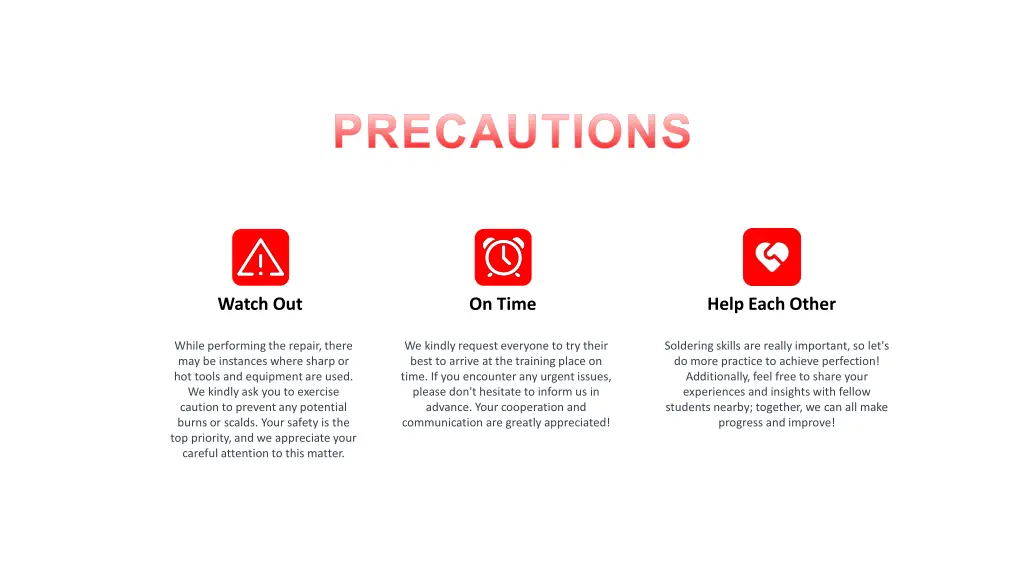 precautions