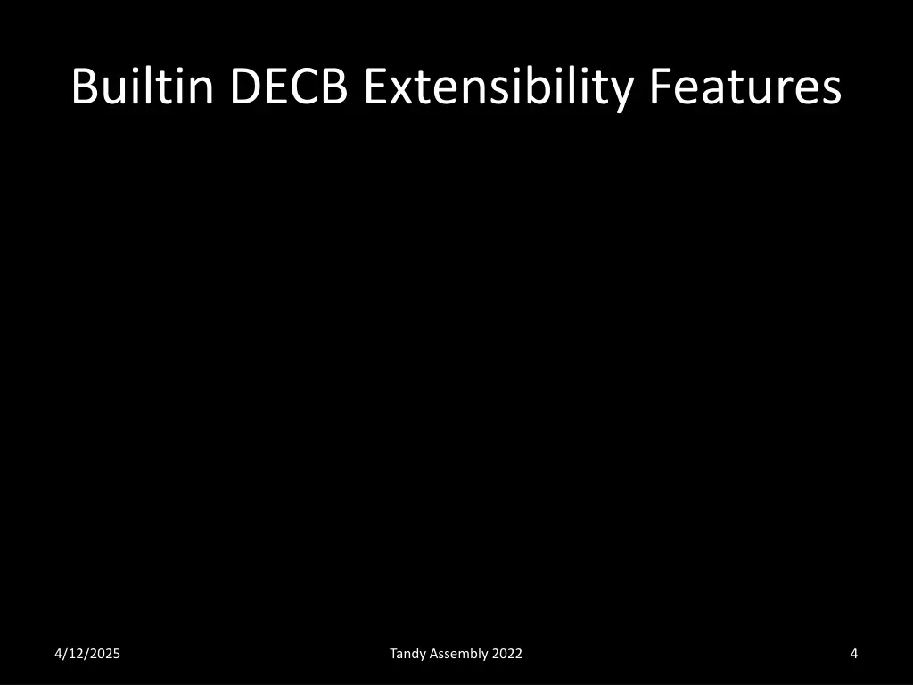 builtin decb extensibility features