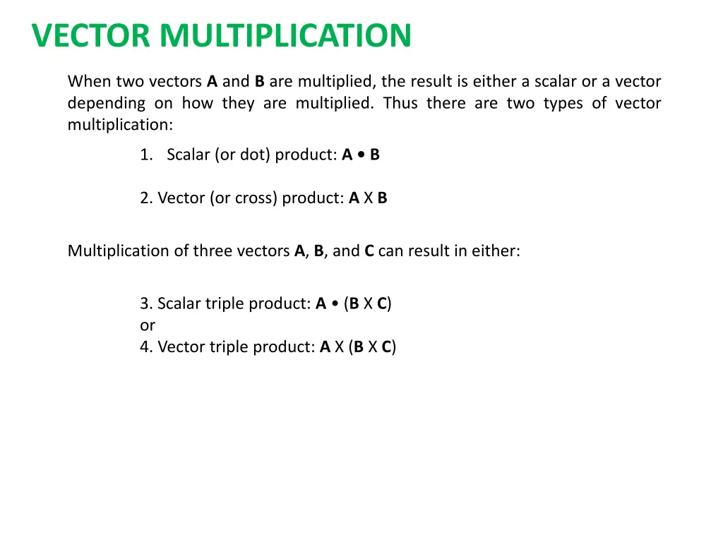 vector multiplication