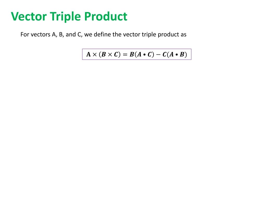 vector triple product