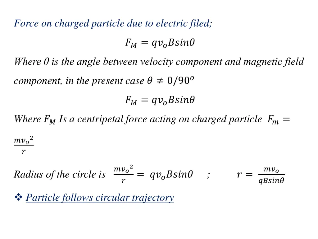 force on charged particle due to electric filed 3