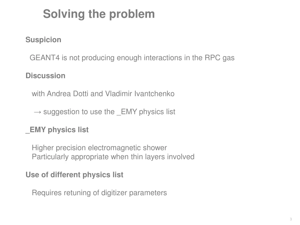solving the problem