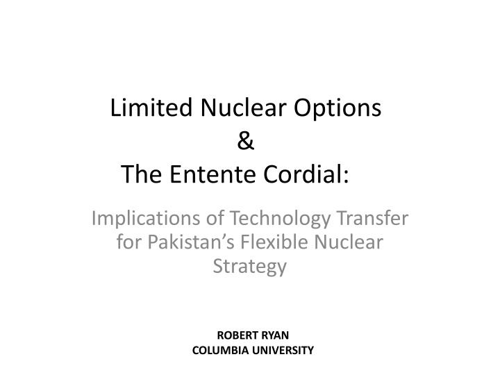 limited nuclear options the entente cordial