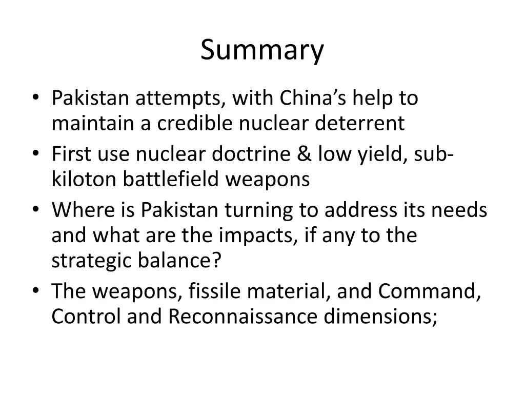 summary