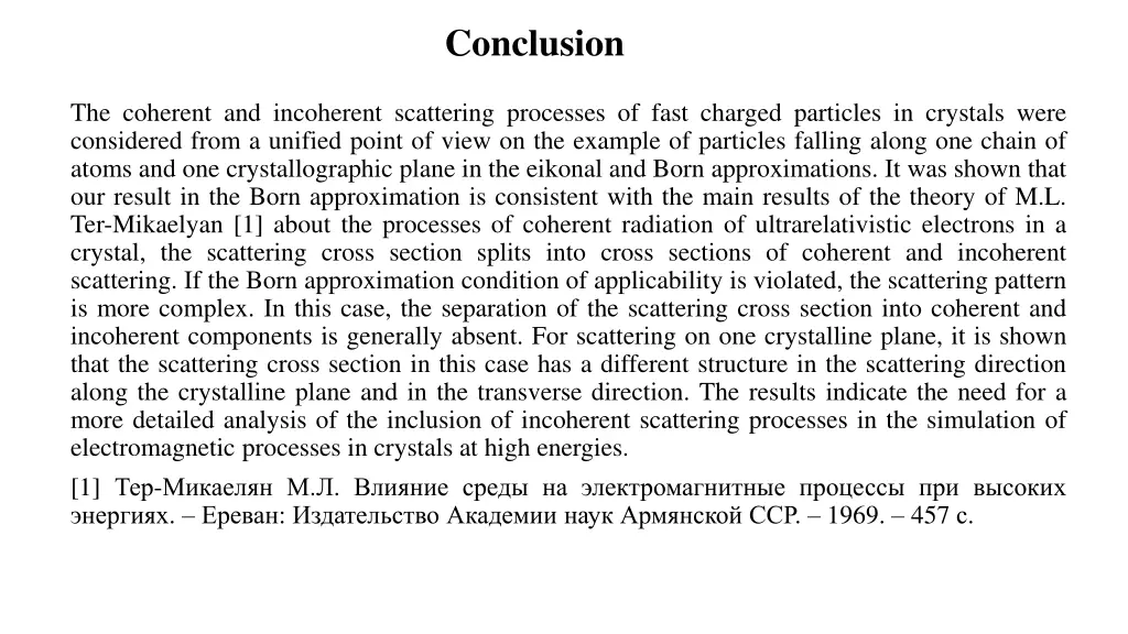 conclusion
