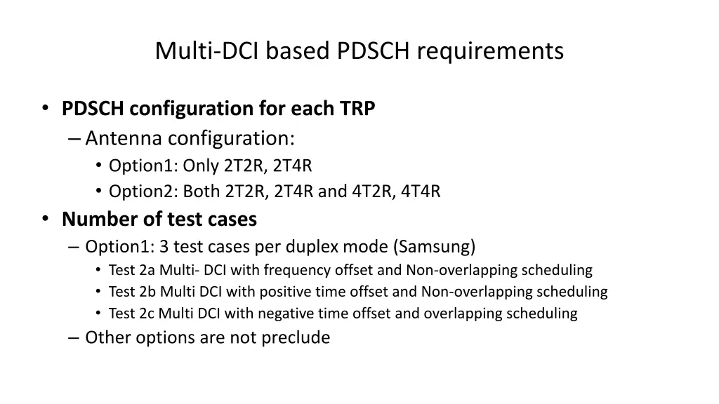 multi dci based pdsch requirements 2