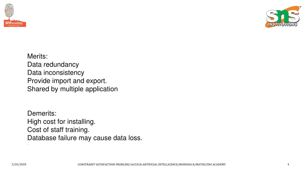 merits data redundancy data inconsistency provide
