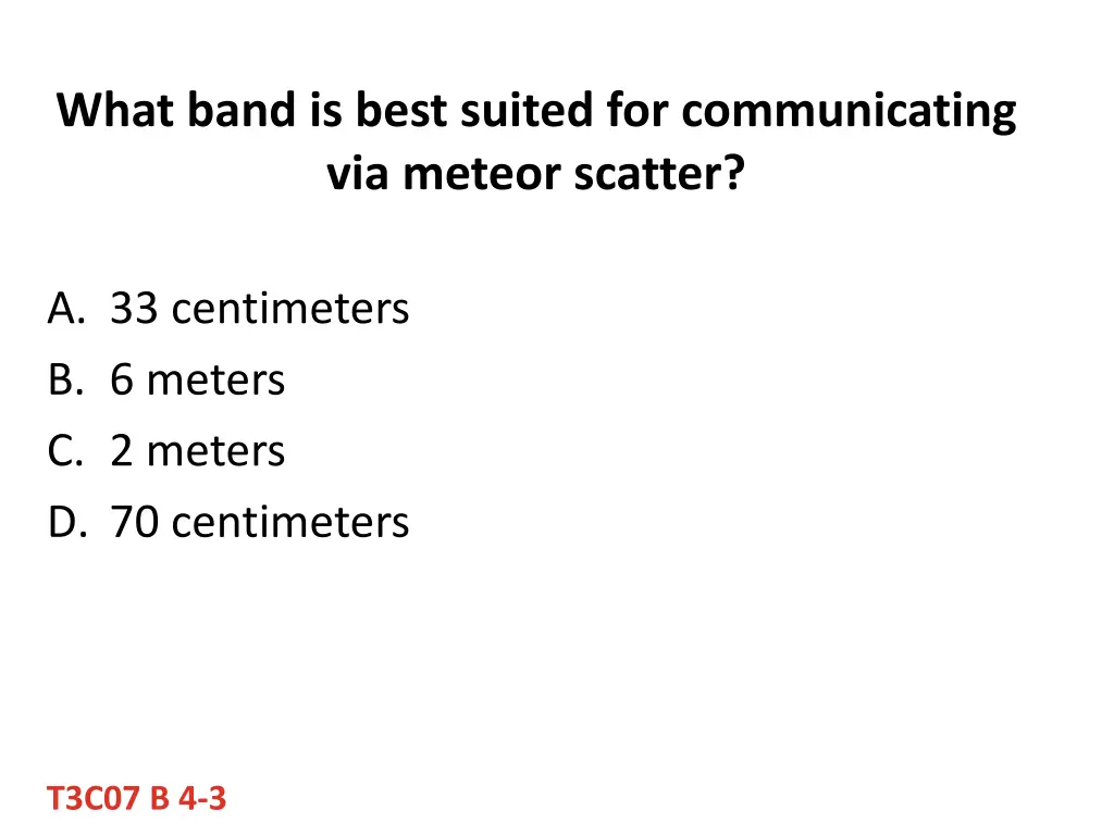what band is best suited for communicating