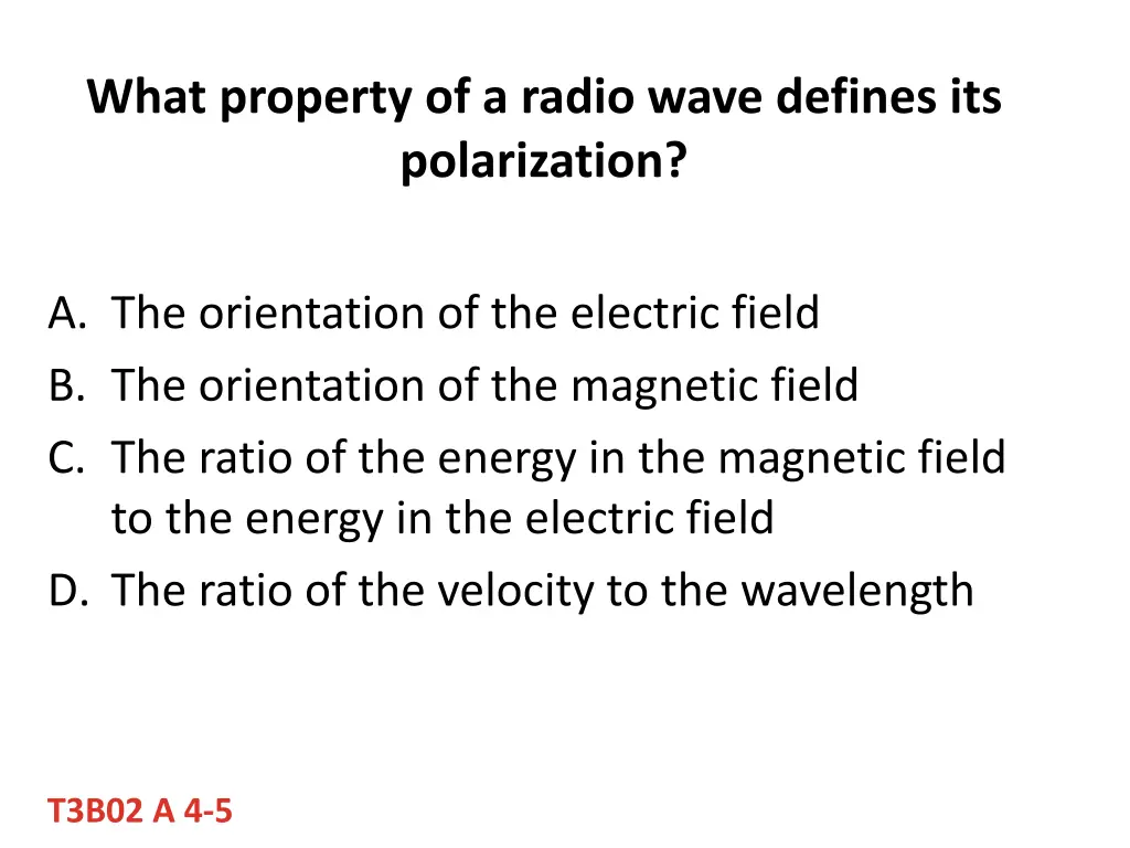what property of a radio wave defines