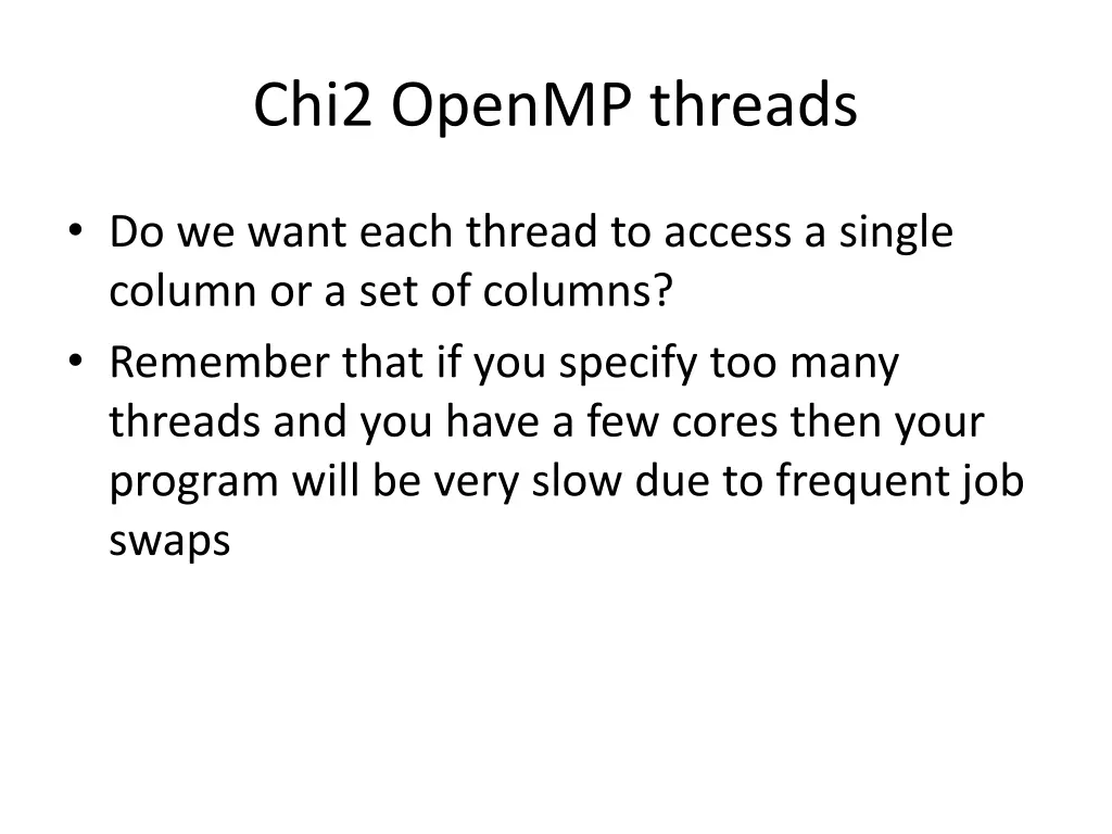 chi2 openmp threads