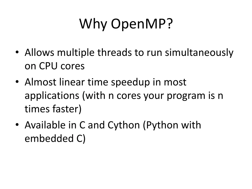 why openmp