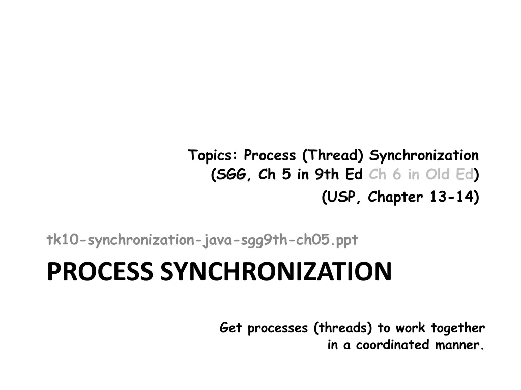 topics process thread synchronization