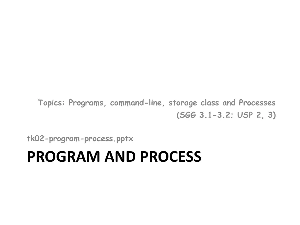 topics programs command line storage class