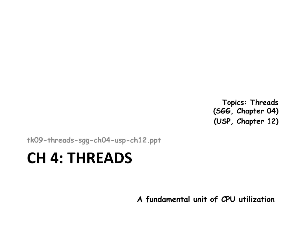 topics threads sgg chapter 04 usp chapter 12