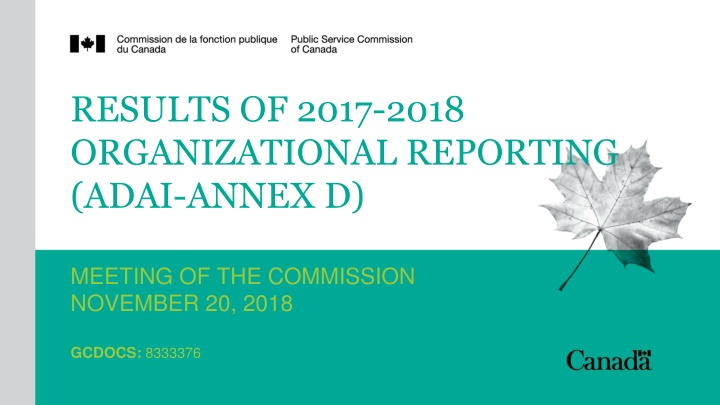 results of 2017 2018 organizational reporting