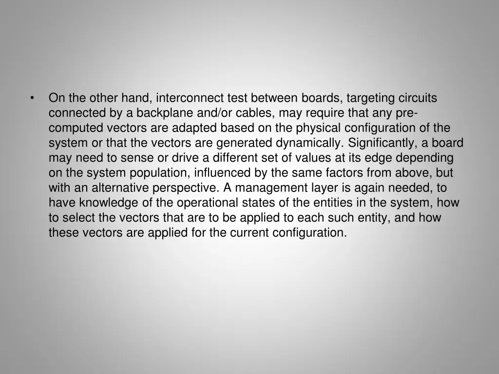on the other hand interconnect test between 1