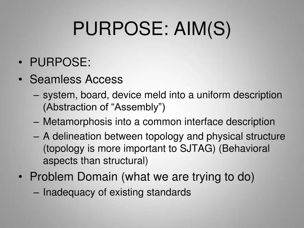 purpose aim s