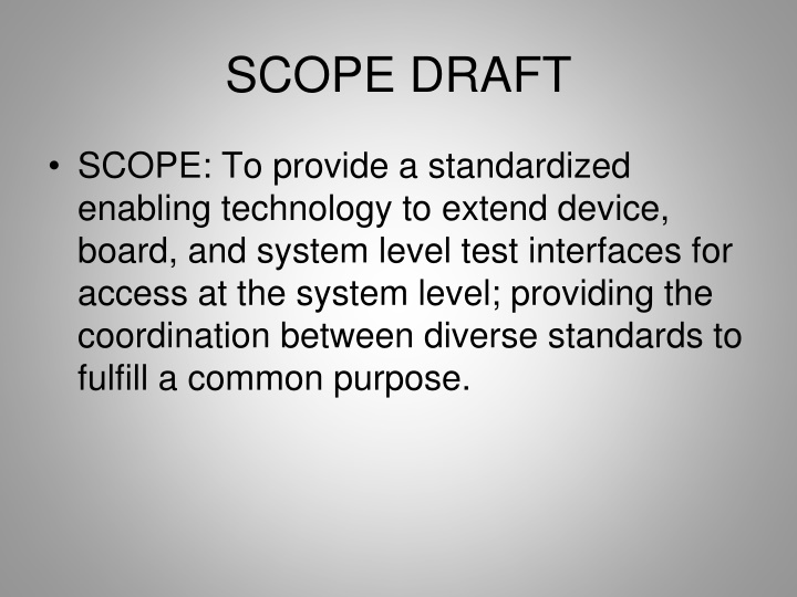 scope draft
