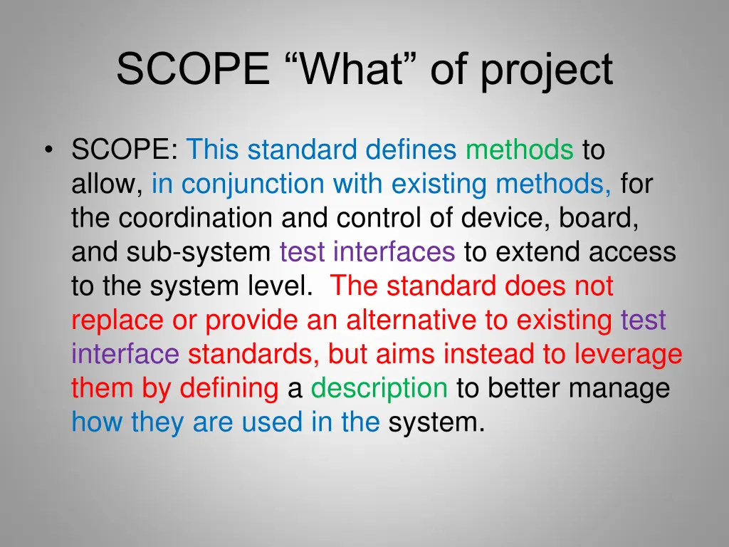 scope what of project 2