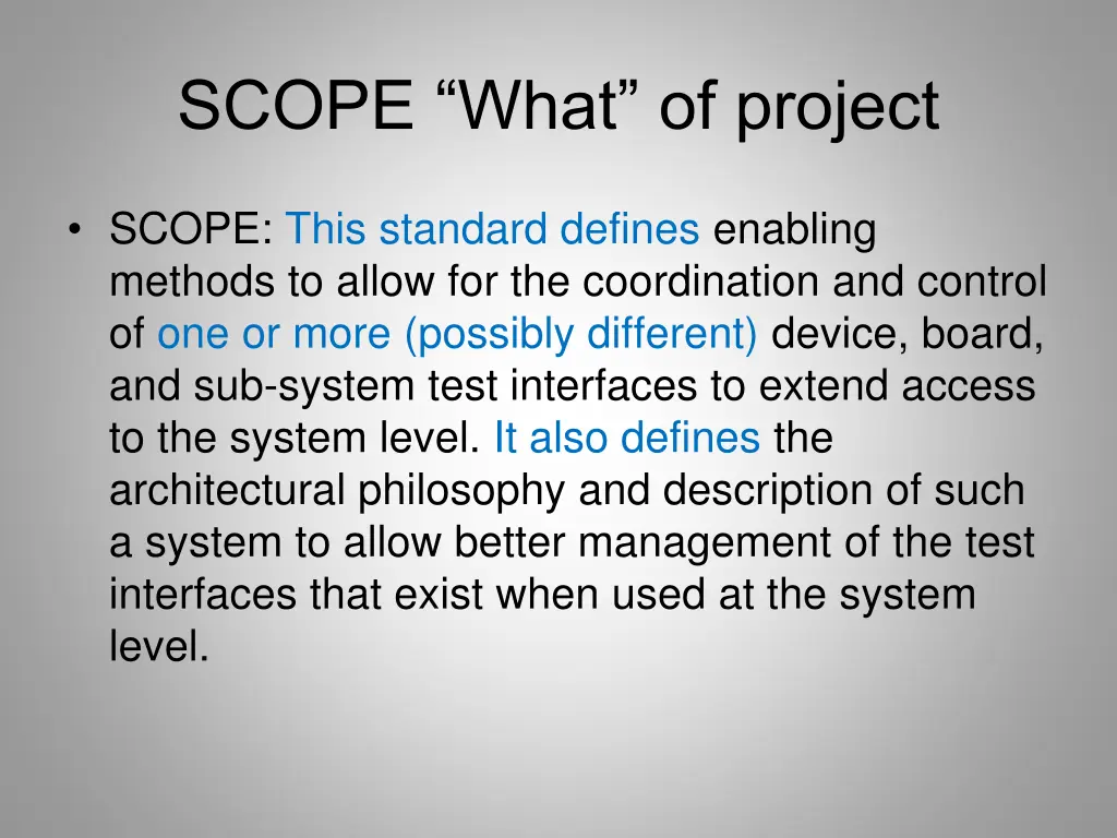 scope what of project