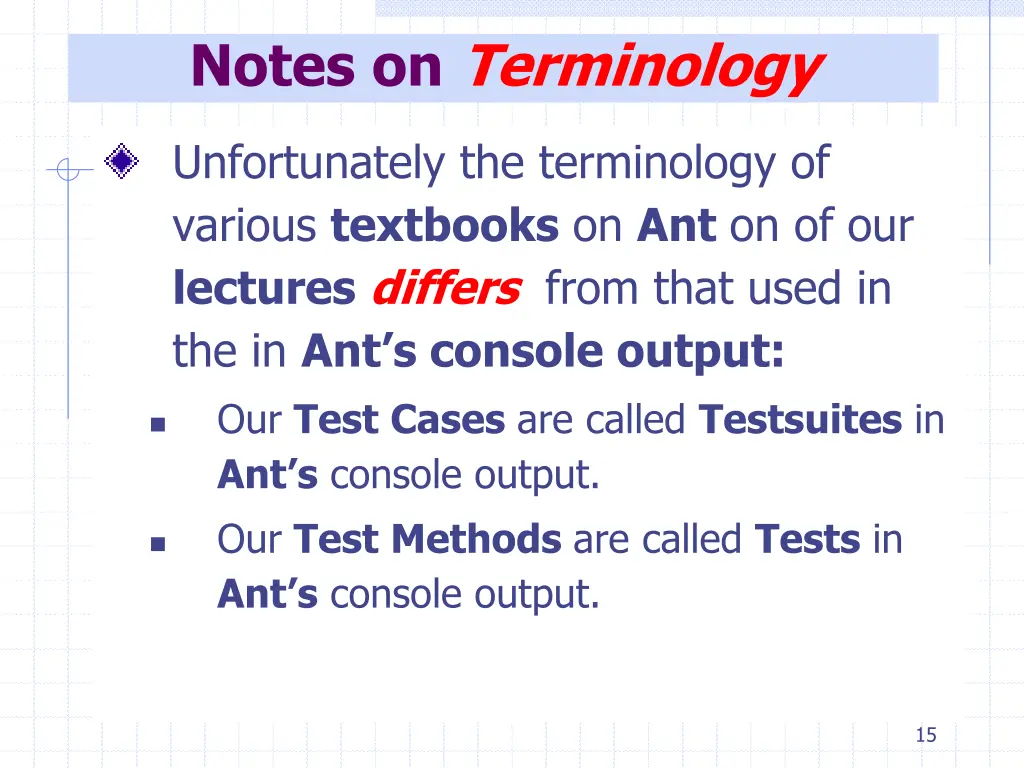 notes on terminology