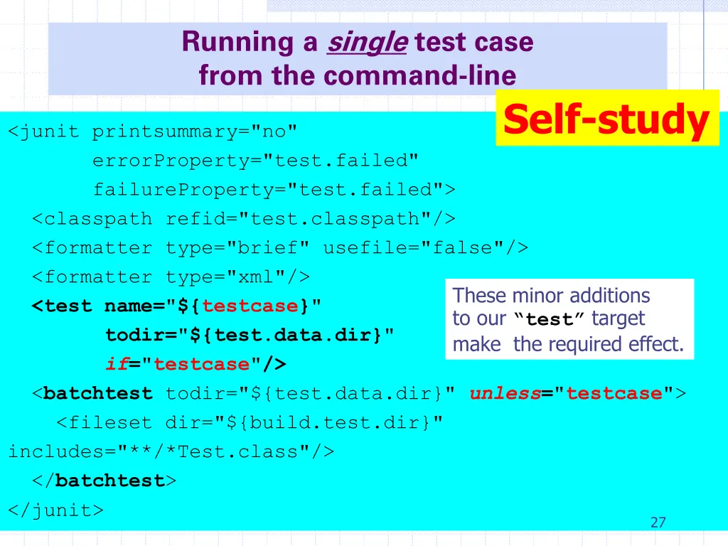 running a single test case from the command line 1