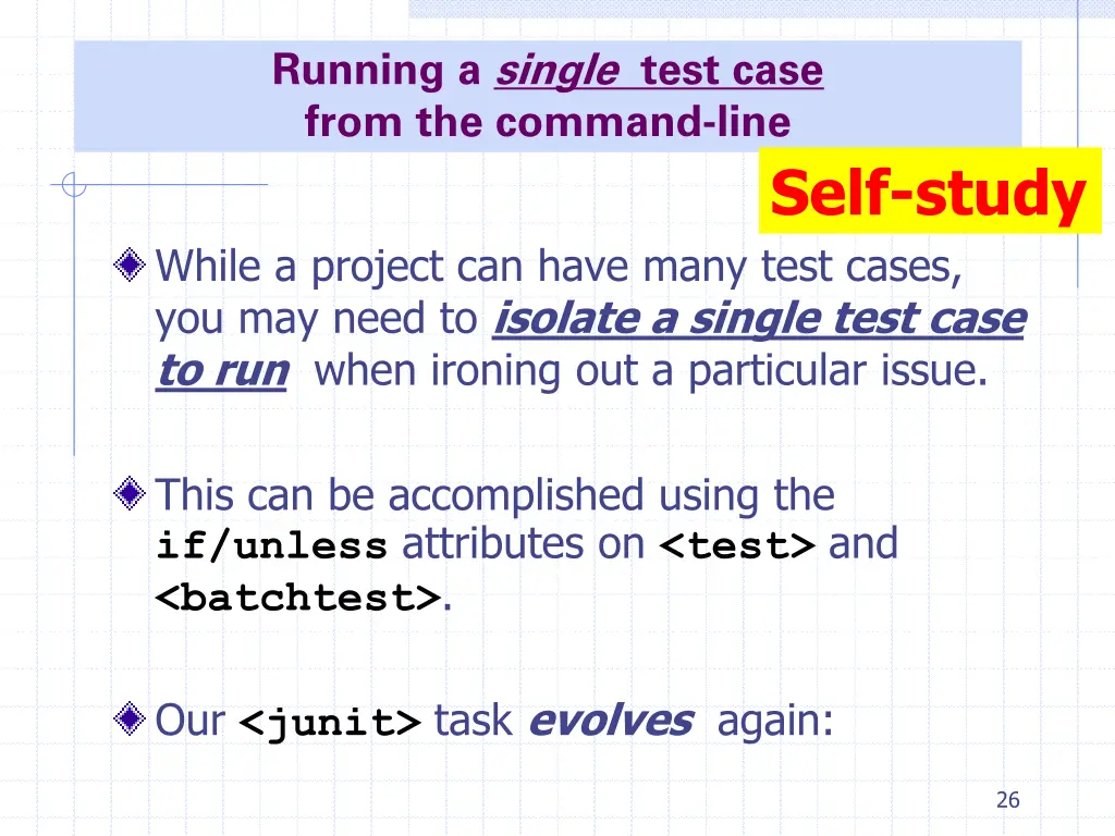 running a single test case from the command line