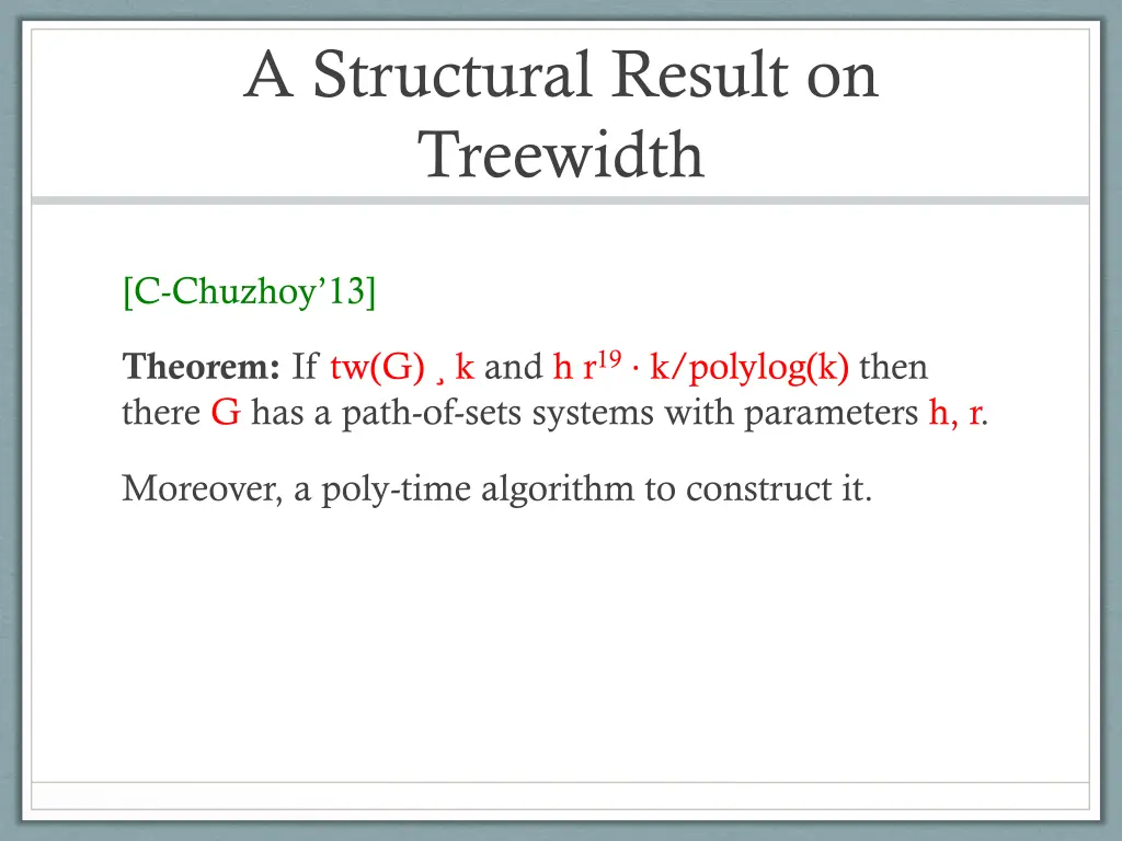 a structural result on treewidth 1
