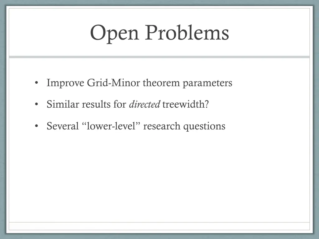 open problems
