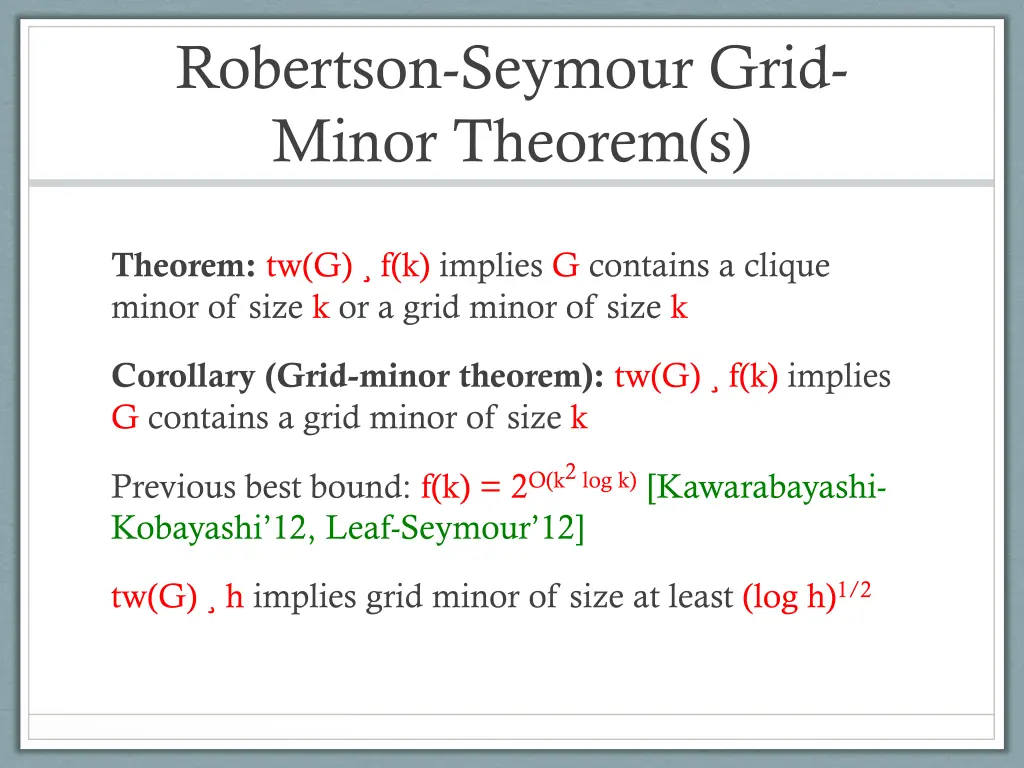 robertson seymour grid minor theorem s 1
