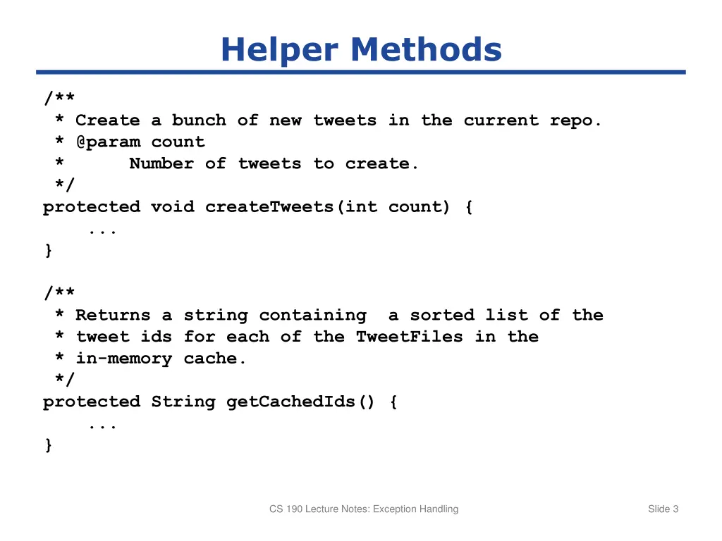 helper methods