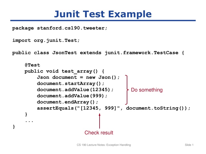 junit test example