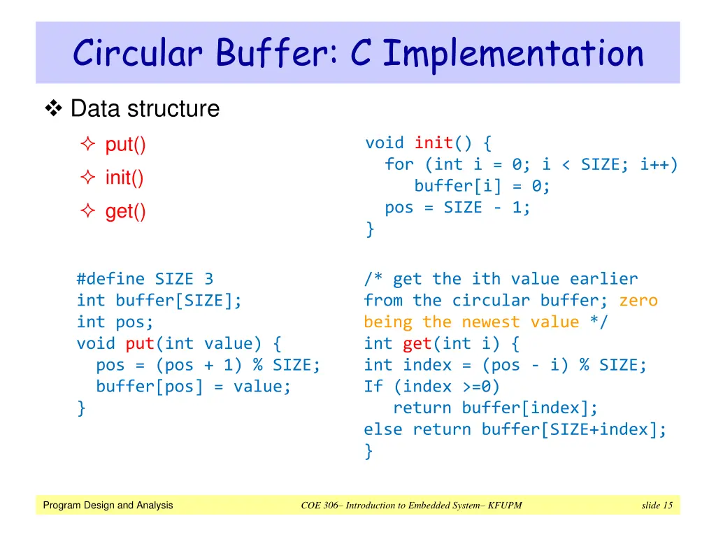 circular buffer c implementation