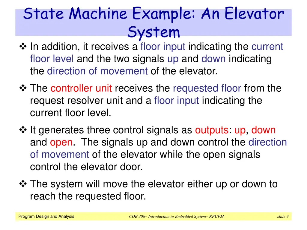 state machine example an elevator system 1