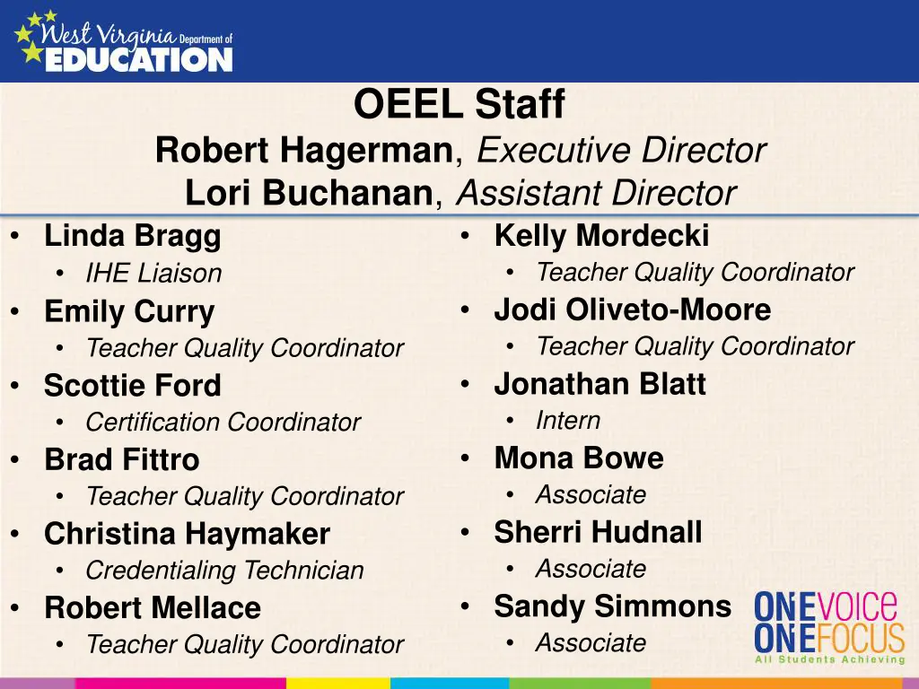 oeel staff